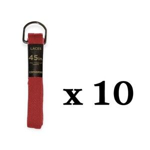 (10) Pairs of Converse 45" Red Shoelaces Low Tops All Star Chucks Wholesale Lot